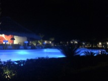 Zen Oasis pool at night